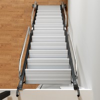 behoyee Foldable Metal Portable Staircase - Durable, Space-Saving Design for Outdoor Applications