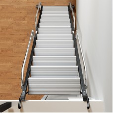 behoyee Foldable Metal Portable Staircase - Durable, Space-Saving Design for Outdoor Applications